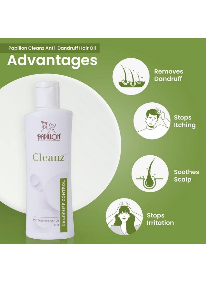 Papillon - Cleanz Antidandruff Oil - For Dandruff Control, Dry Scalp And Dandruff Removal - 100Ml - Image 1