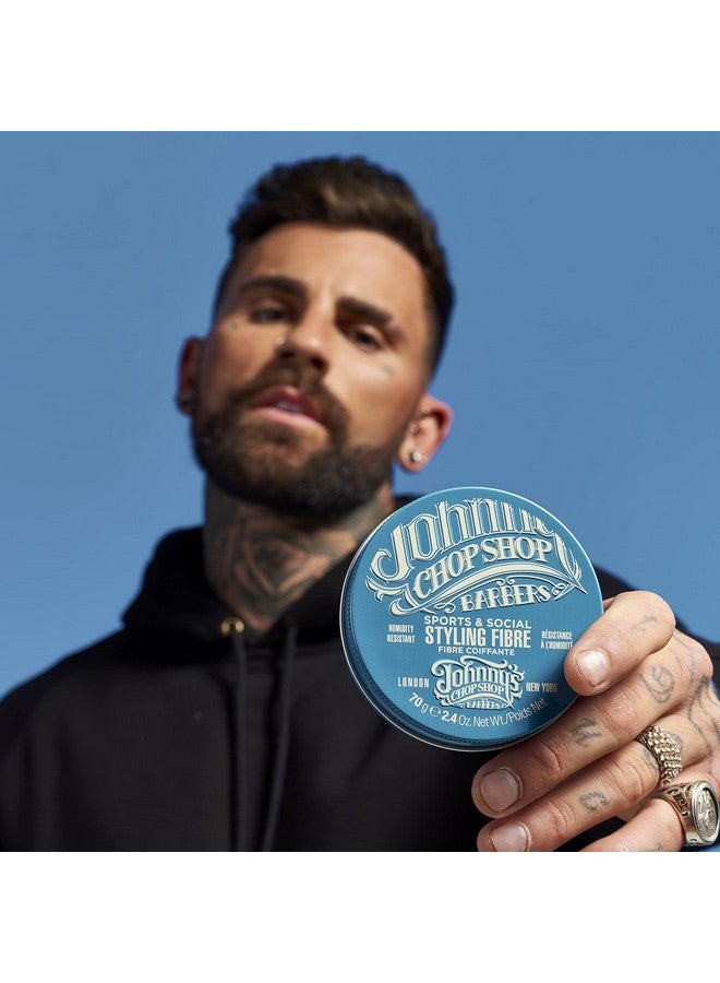 Johnny's Chop Shop Sports & Social Fibre Mens Grooming & Hair Styling Humidity Resistant Endurance Strong Hold Gel Paste Beeswax 2.4 Oz (Pack Of 1) - Image 4