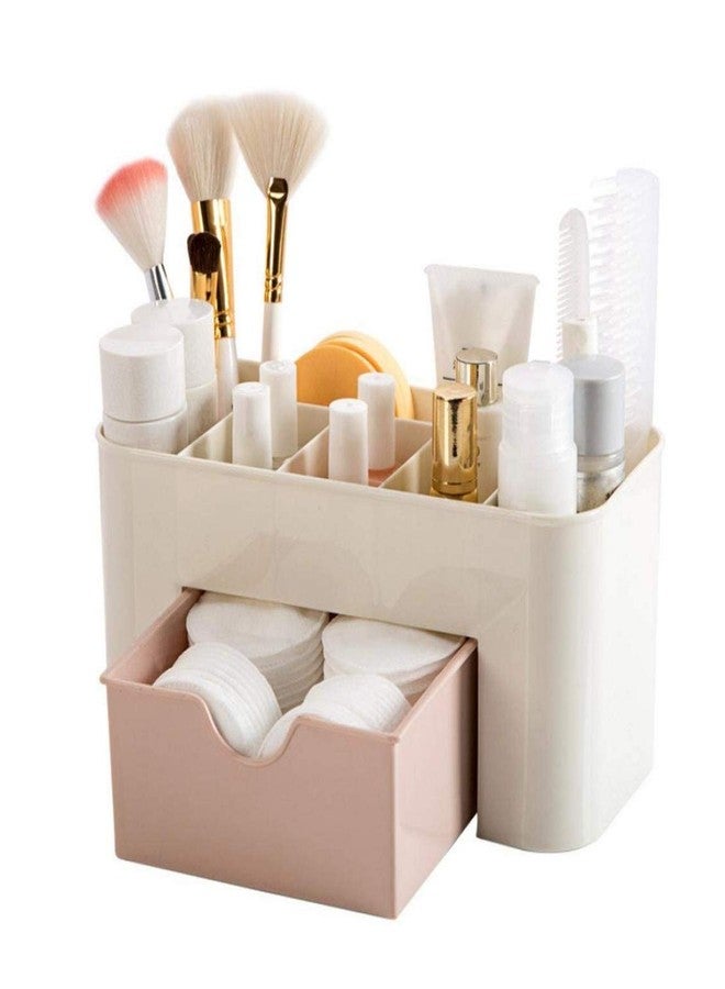 INEVER Cosmetic Makeup Storage Box Organizer - Multicolour - Plastic Makeup Stand with Drawers for Dressing Table, Bedroom, Home - Image 1