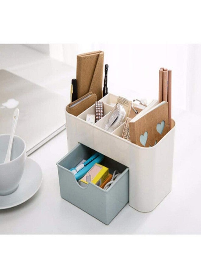 INEVER Cosmetic Makeup Storage Box Organizer - Multicolour - Plastic Makeup Stand with Drawers for Dressing Table, Bedroom, Home - Image 5