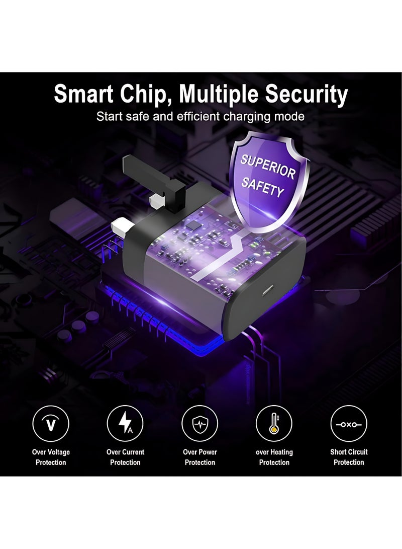 45W USB C Super Fast Charging Charger with 1 m Cable - Compatible with S24 S23 S22 S21 S20 Ultra, S24+ S23+ S22+ S21+, A53, A15, A 55, A54 - Type C Power Adapter - Image 5