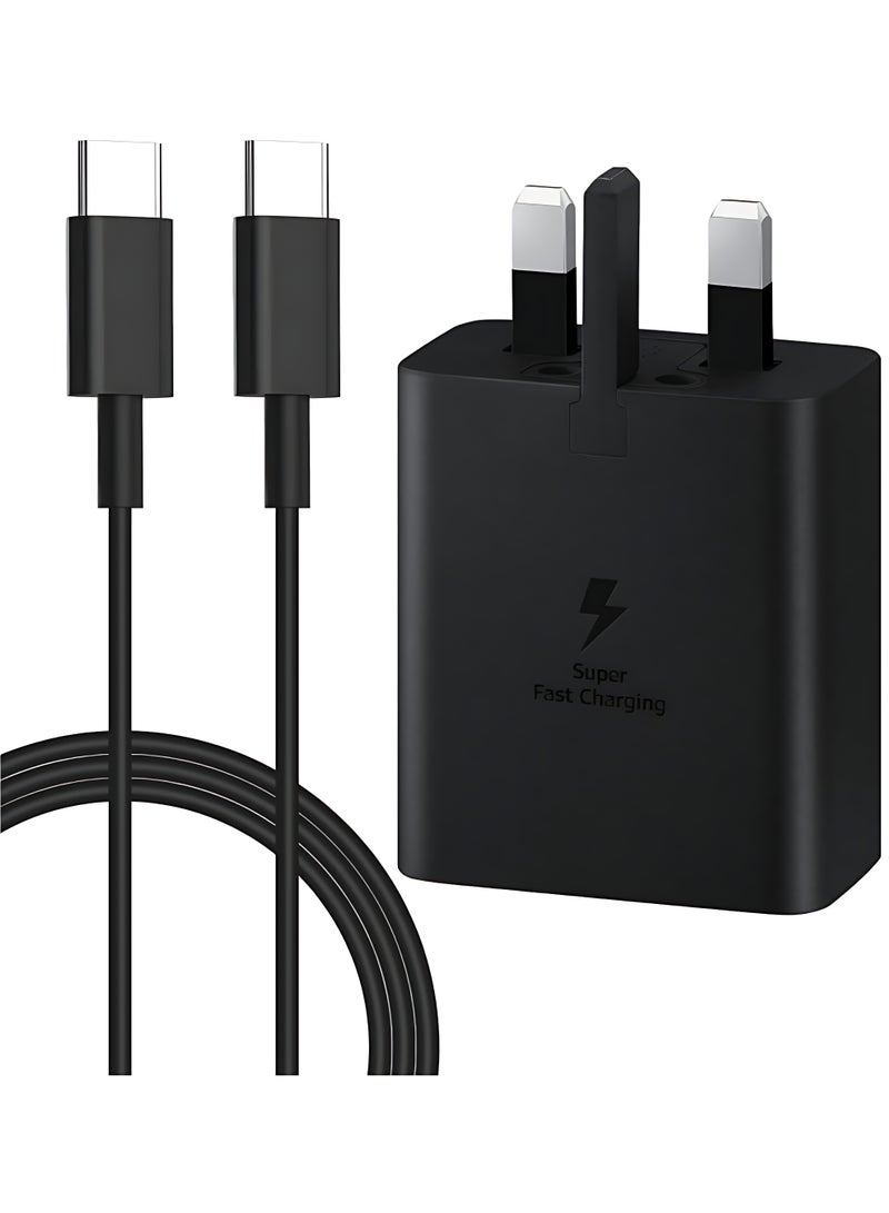 45W USB C Super Fast Charging Charger with 1 m Cable - Compatible with S24 S23 S22 S21 S20 Ultra, S24+ S23+ S22+ S21+, A53, A15, A 55, A54 - Type C Power Adapter - Image 1