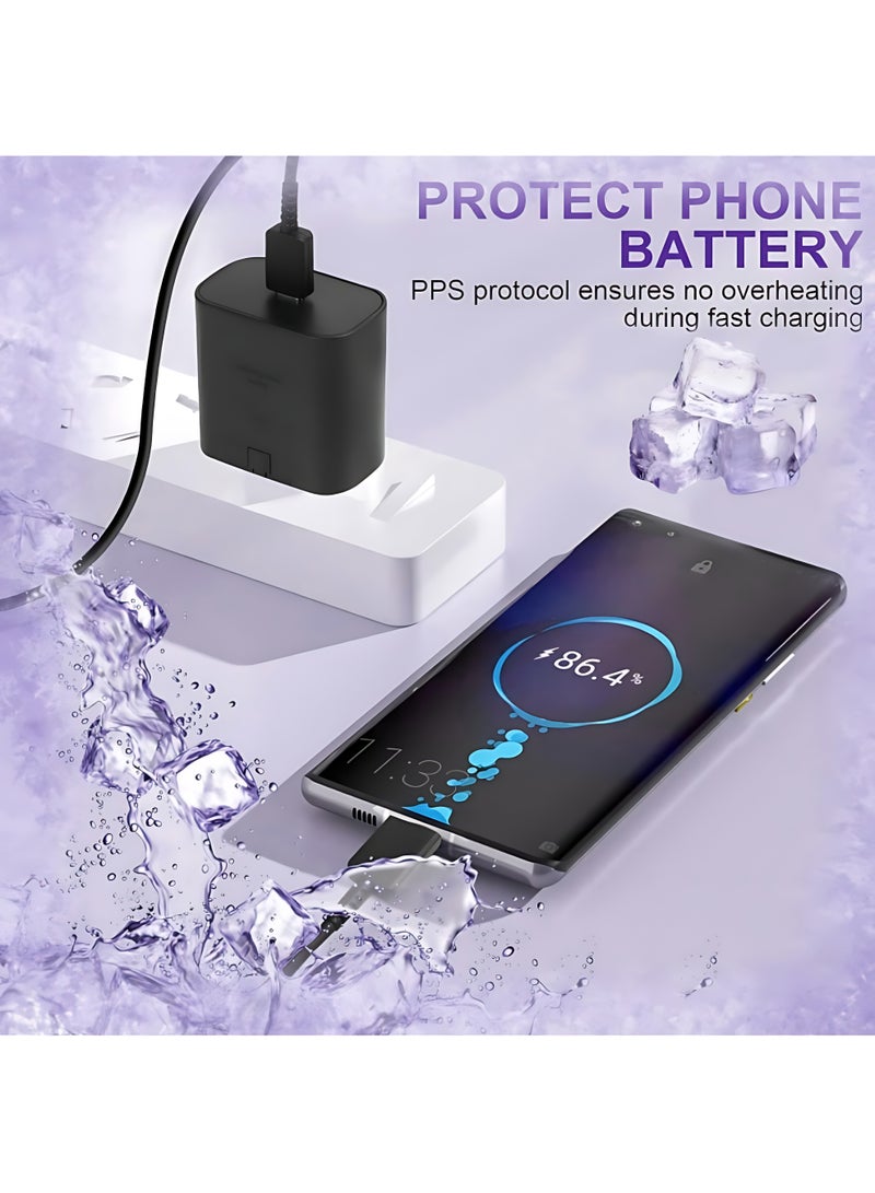 45W USB C Super Fast Charging Charger with 1 m Cable - Compatible with S24 S23 S22 S21 S20 Ultra, S24+ S23+ S22+ S21+, A53, A15, A 55, A54 - Type C Power Adapter - Image 4