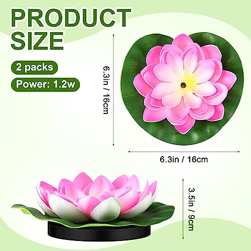 HI-BOOM 2 Pcs Solar Water Fountain Water Lily Solar Fountain for Bird Bath Garden Decor Solar for Bird Bath Outside Pond and Backyard 6 Nozzles - Image 3