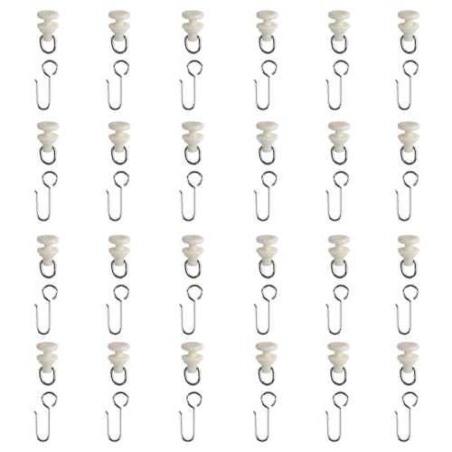 TYRON TYRON TYRON Carrier Roller with Hooks for Adhesive Curtain Track (Set of 24) - Image 4