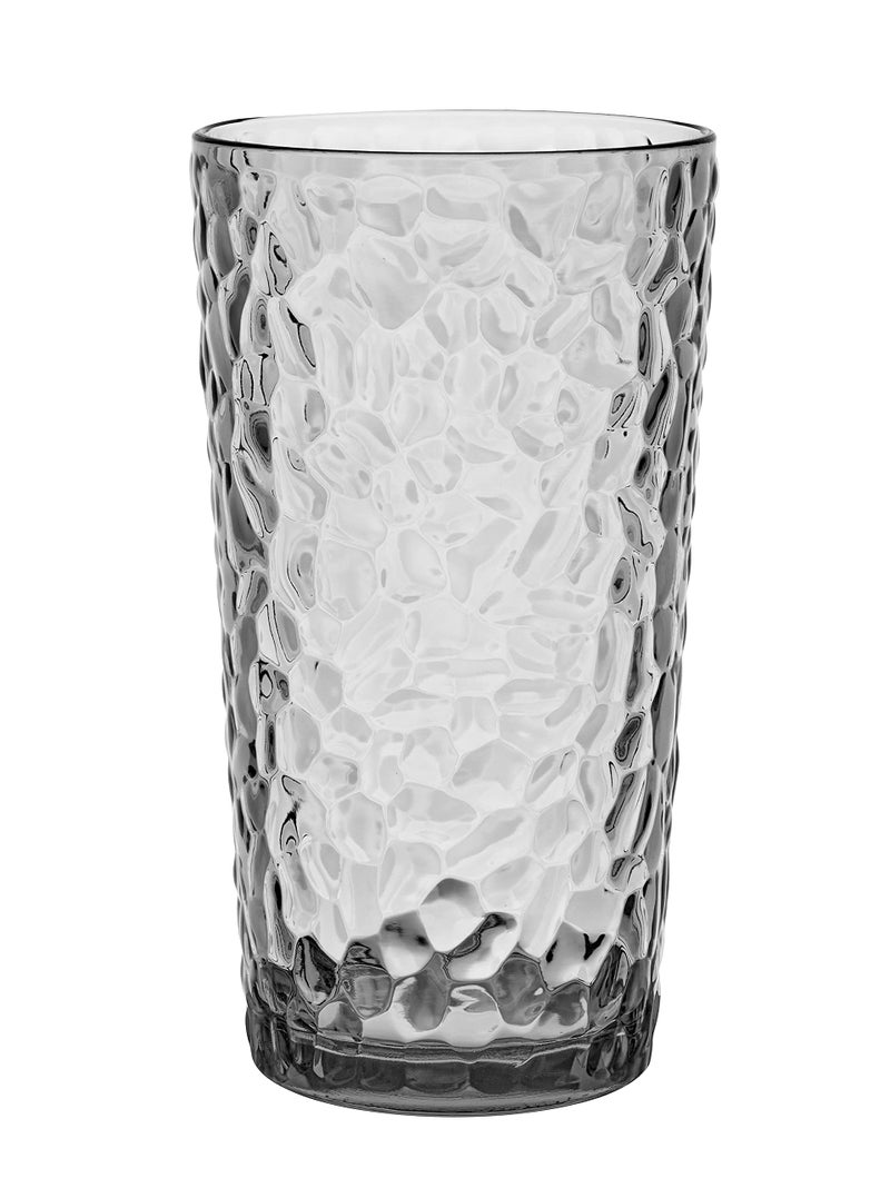 KLIFABOULDER Series 135 ounce Set of 6 Acrylic Drinking Glasses Stackable Tumbler GrayBlack