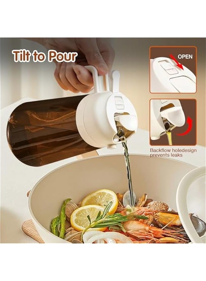16oz/470ml Light-Blocking Dark Oil Sprayer for Cooking, 2 in 1 Olive Oil Dispenser Bottle for Kitchen, Premium Dark Amber Glass Oil Bottle, Food-Grade Oil Mister for Air Fryer, BBQ (White) - Image 5