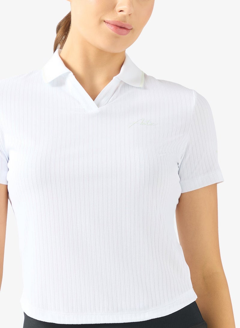 ANTA Women’s Cooling Slim-Fit Sports Shirt/IceSilk Polo/IceSkin Technology · Antimite Protection · Flattering Fit - Image 3