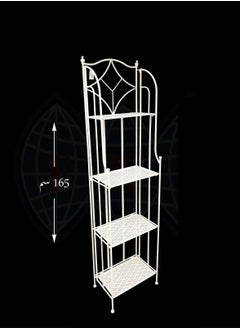 Living 4-Tier White Corner Multi-purpose Storage Shelves 165 CM 