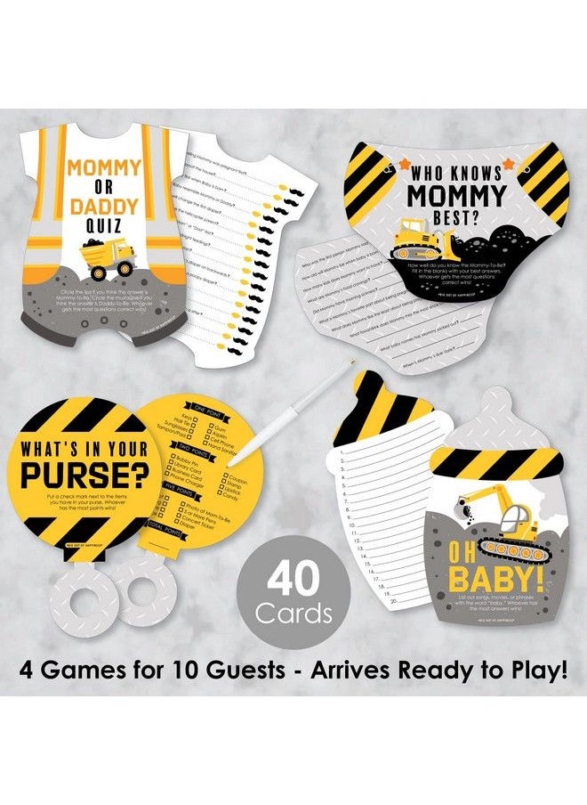 Big Dot of Happiness Dig It Construction Party Zone 4 Baby Shower Games 10 Cards Each Gamerific Bundle  - Image 4