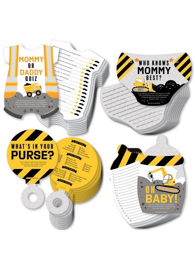 Big Dot of Happiness Dig It Construction Party Zone 4 Baby Shower Games 10 Cards Each Gamerific Bundle  - Image 2