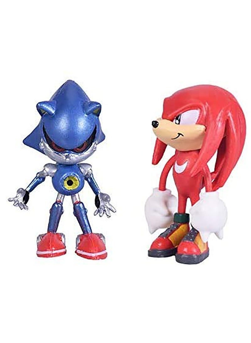 Sonic Figurines Collection Playset, Children Mini Toys Cupcake Toppers for Birthday Party Supplies Set of 6 pcs - Image 4