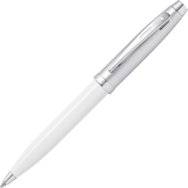 SHEAFFER قلم حبر جاف شيفر 100 بلون اللؤلؤ الأبيض مع حواف كروم - Image 1