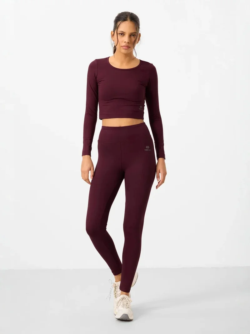 تومي لايف TOMMY Cotton Elastane Crop T-Shirt And Leggings Set