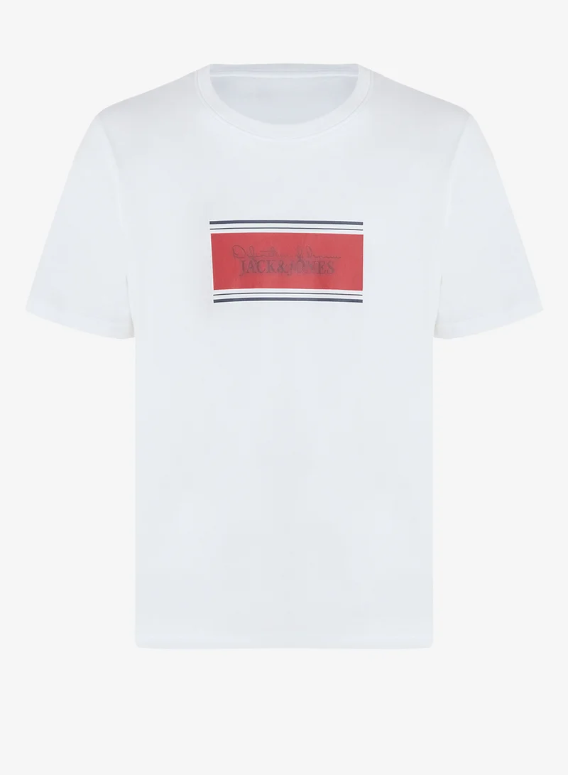 JACK & JONES Casual Regular Fit Crew Neck T-Shirt