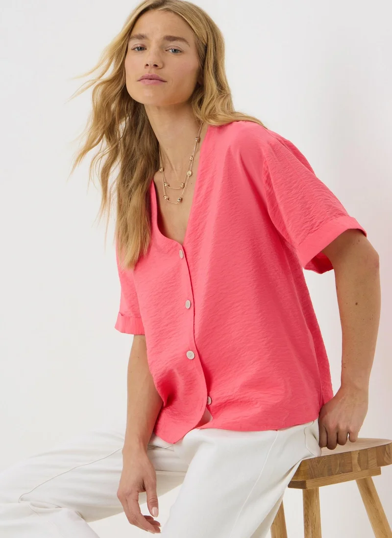 Matalan Coral Short Sleeve V-Neck Shirt