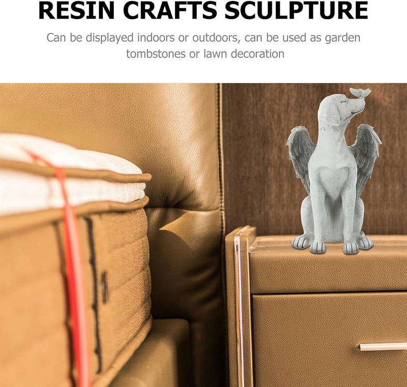 Priority based order prep WOONEKY Resin Angel Dog Memorial Statue for Pets Hand-cast Pet Grave Tribute Stone with UV Resistant Finish Outdoor Garden Headstone for Dog Bereavement and Remembrance All storage space compatible Care processed raw material Proper storage environment All-round well-engineered practical build Varied available picks Integrated local logistics High strength upgraded material Gulf approved global quality Ergonomic build Certified local stock Shop & home all-space compatible Medium weight Temp resistant Fixed delivery schedule Dust tight seal Treated anti-rust metal Market popular practical build Personal & public compatible Local supply chain stock User feedback upgraded quality Widely used design Classic trendy design picks Field test upgraded craftsmanship Stable base - Image 5