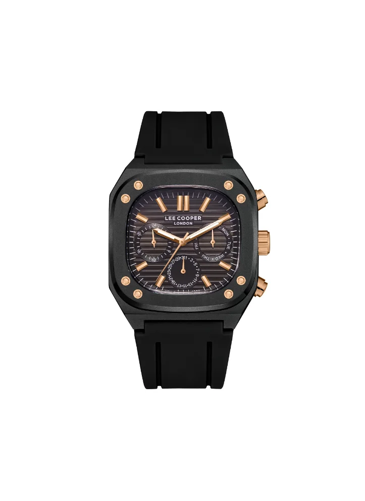 لي كوبر LEE COOPER Men Multi Function Black Dial Watch - LC08022.651