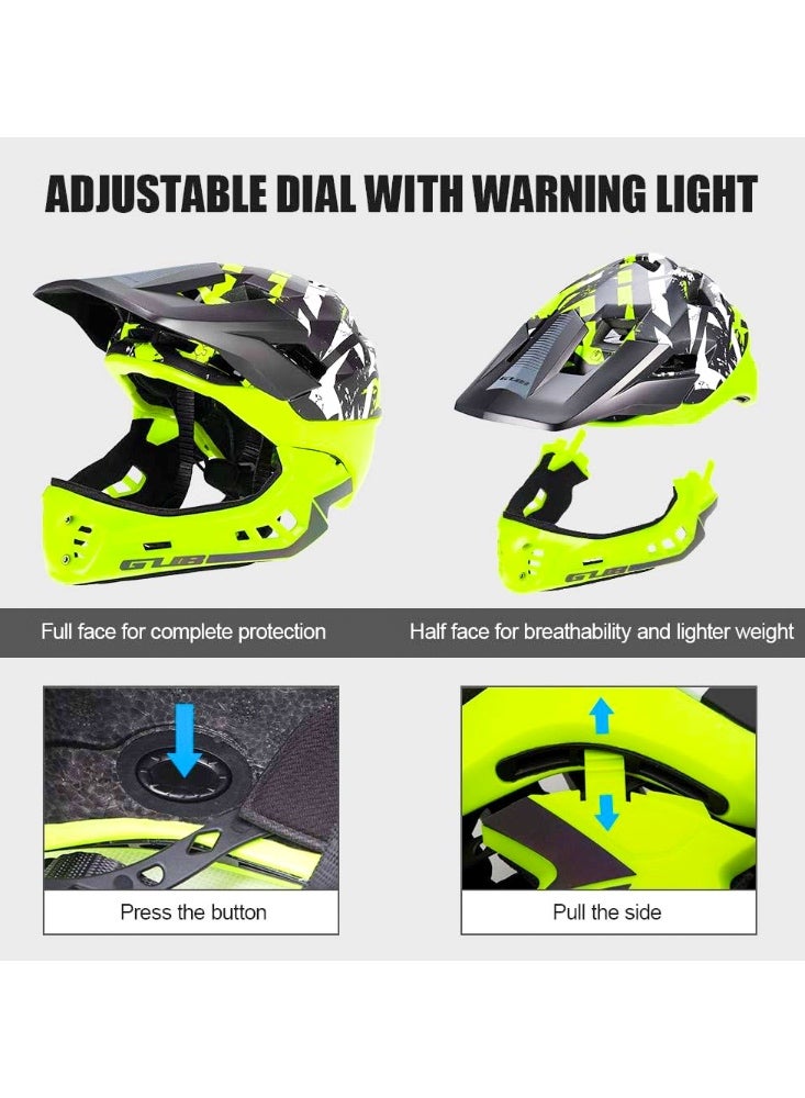 جي يو بي خوذة GUB قابلة للفصل – حماية كاملة للوجه مع إضاءة تحذيرية وفتحات تهوية M size: 54-57cm - Image 5