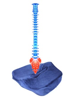 HT Medical coccyx seat, high quality American memory foam, for coccyx and lower back pain, suitable for office and home chairs, blue  - Image 3