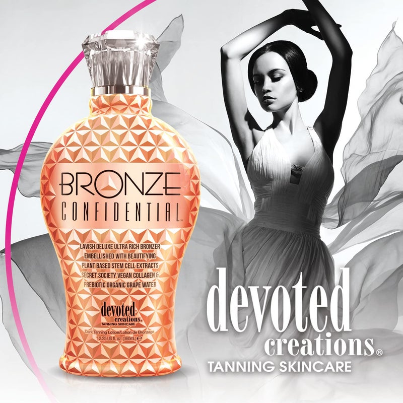 Devoted Creations Bronze Confidential - Lavish Deluxe Ultra Rich Bronzer Dark Tanning Lotion 12.25 oz. - Image 4