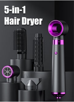 Hair dryer set 5-in-1 multiple temperature control constant temperature safety powerful and quick drying portable  for Curling Volumizing Styling