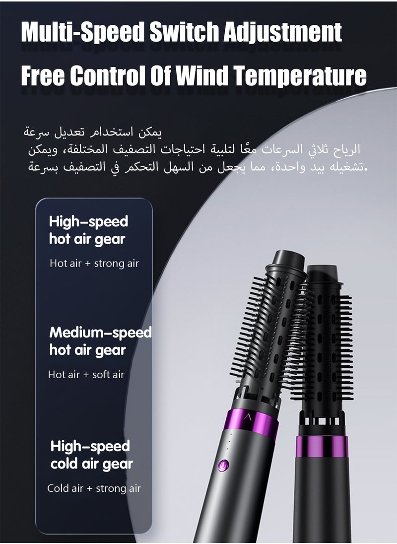 HEROCKX - Hair dryer set 5-in-1 multiple temperature control constant temperature safety powerful and quick drying portable  for Curling Volumizing Styling - Image 1