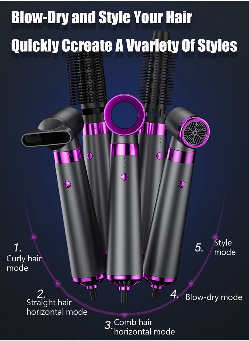 HEROCKX - Hair dryer set 5-in-1 multiple temperature control constant temperature safety powerful and quick drying portable  for Curling Volumizing Styling - Image 1