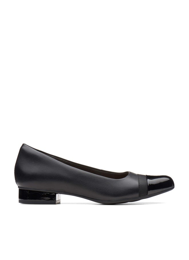 Clarks womens Juliet Monte Pump, Black Leather/Synthetic, 10 Wide US - Image 1