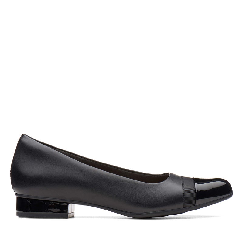 Clarks womens Juliet Monte Pump, Black Leather/Synthetic, 10 Wide US - Image 2