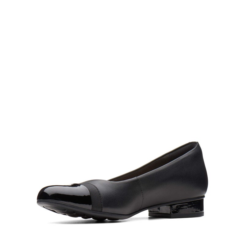 Clarks womens Juliet Monte Pump, Black Leather/Synthetic, 10 Wide US - Image 5