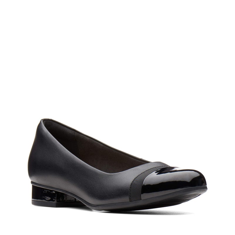 Clarks womens Juliet Monte Pump, Black Leather/Synthetic, 10 Wide US - Image 3