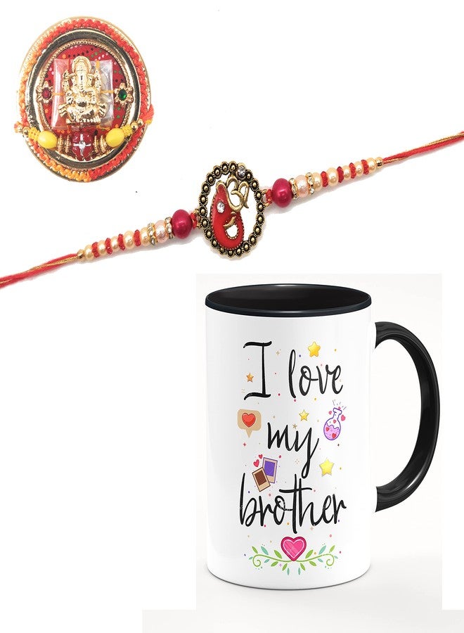PrideKraft Gold Plated Ganesh Rakhi for Brother With Printed Mug| rakshabandhan fancy rakhi | Traditional Exclusive rakhi (Rakhi With Mug E) - Image 5