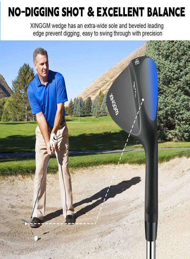 XINGGM Forged Golf Wedge Set for Men or Individual 48/50/52/54/56/58/60/68/70/72 Degree RH Gap Wedge Sand Wedge Easily Escape from Bunker,Milled Face for More Spin - Image 2