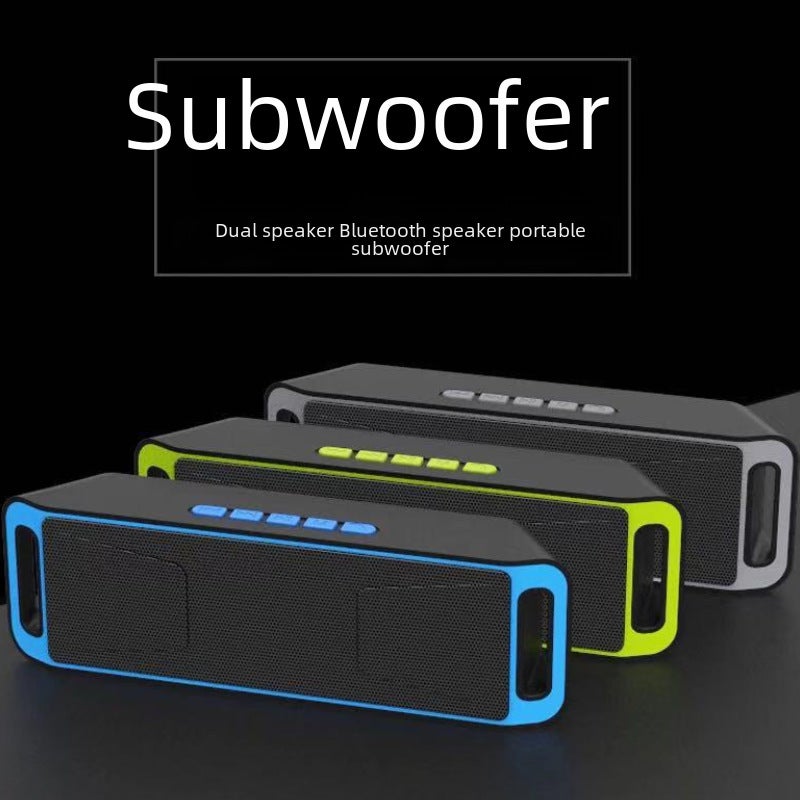 Portable Dual Speaker Bluetooth Radio SC208 Green 