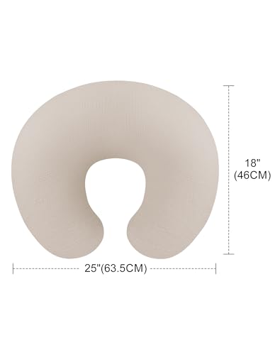 Wimist Nursing Pillow Covers, Muslin Nursing Cover for Breastfeeding Pillows, Comfortable for Baby Girls and Boys (White) - Image 2