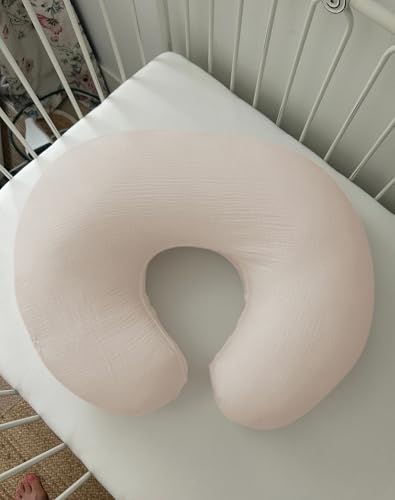 Wimist Nursing Pillow Covers, Muslin Nursing Cover for Breastfeeding Pillows, Comfortable for Baby Girls and Boys (White) - Image 4