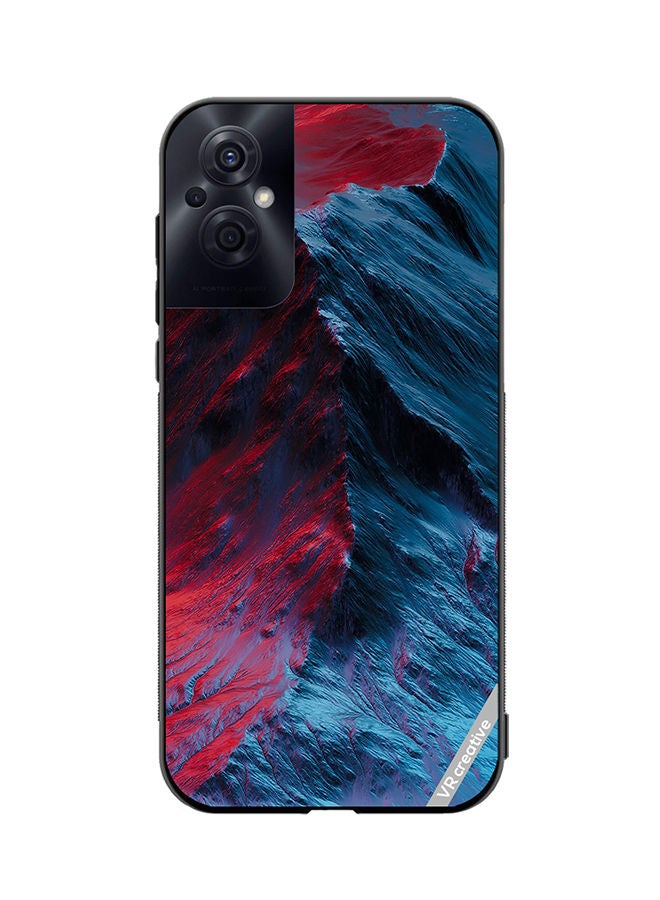 VR CREATIVE غطاء حماية واقٍ لهاتف أوبو رينو 8 زد بتصميم جبلي متعدد الألوان - Image 1