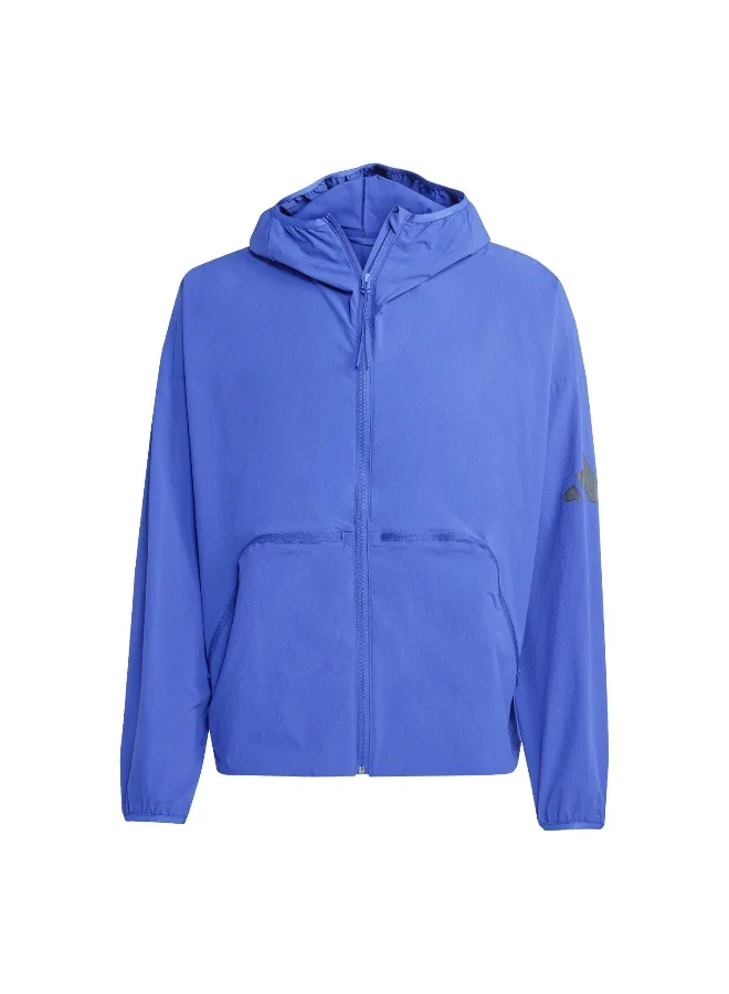 Adidas Adidas M Myshelter Wnd Blue Windbreaker Jackets For Men