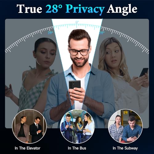 LYWHL 2 Pack for Samsung Galaxy S24 Ultra Privacy Screen Protector, Anti-Spy Flexible Hydrogel Film, Sensitive Touch & Fingerprint Unlock, Durable Anti-Scratch Shock-Resistant Full Coverage - Image 3