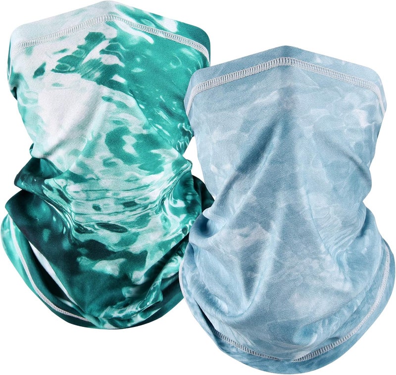 MCTi UV Neck Gaiter Mask, UPF 50 Bandana Balaclava Face Mask Breathable Cooling Sun Summer for Fishing Running 2 Packed … - Image 1