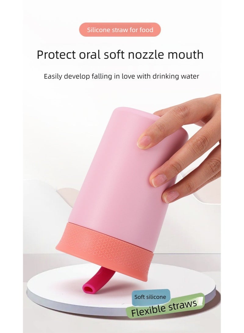 Kawkab Kids Mini Insulated Mug - 304 Stainless Steel Insulated Mug with Silicone Straw for 3 years and up - Image 2