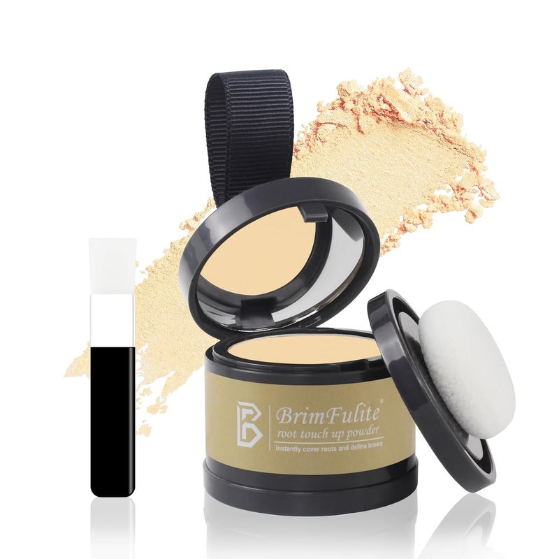 Hair Root Touch Up Powder Quick Cover Gray Hairline Powder Windproof  Sweatproof Root Cover Up Powder for Women Men with Compact Puff and Mirror 014 Oz Light Blonde 014 Oz