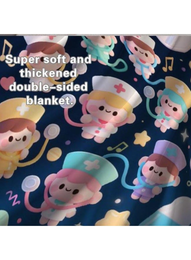 عام Wisdom Fairy (أحدث) بطانية رقيقة من الفانيلا (دافئة ومريحة، ومناسبة للنوم، واستخدام اللعبة، وإزالة الغبار والرمل) 150 سم * 200 سم - 115 - Image 5