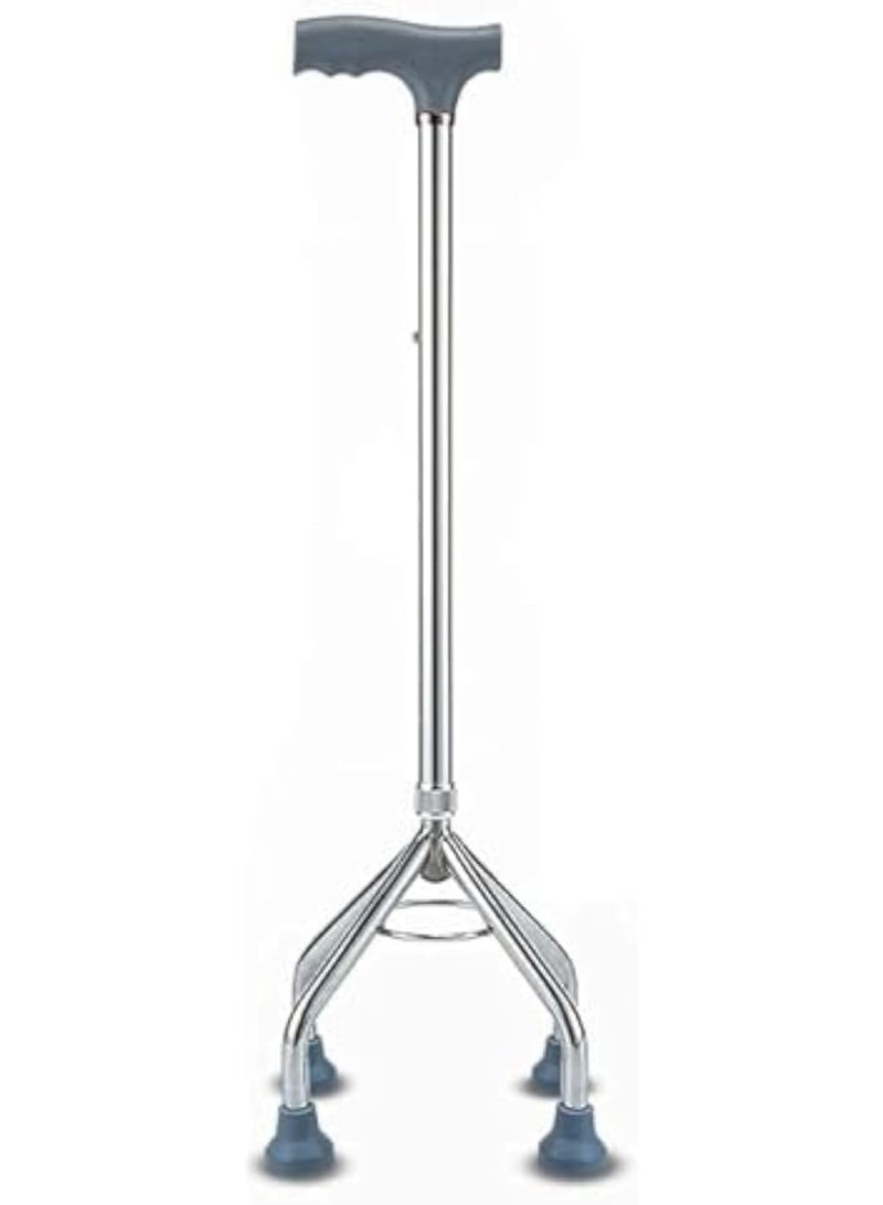 Quad Walking Stick for Elderly – Four Feet Non-Slip Walking Cane for Stability and Daily Support