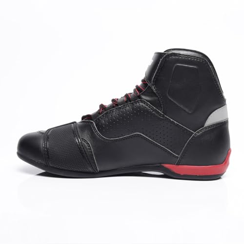 TVS Racing Ankle Length Riding Boots for Men:Waterproof Riding Shoes with Reflective Panels (Size-7/Black) - Image 5