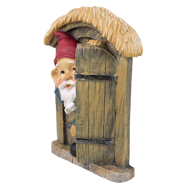 Design Toscano The Knothole Gnomes Garden Welcome Tree Sculpture: Door Gnome - Image 5