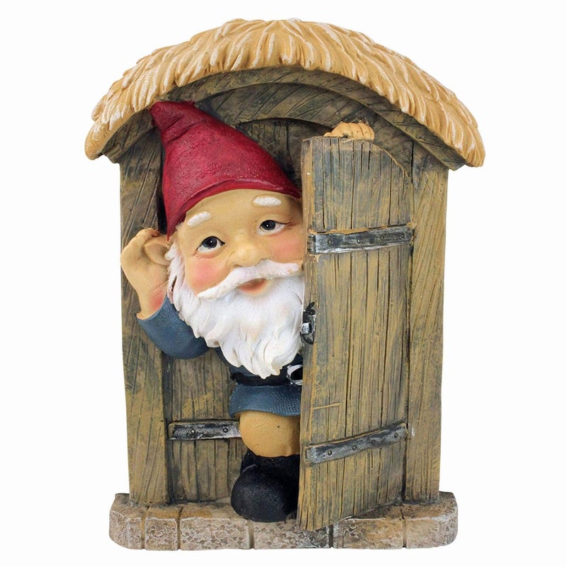 Design Toscano The Knothole Gnomes Garden Welcome Tree Sculpture: Door Gnome - Image 2