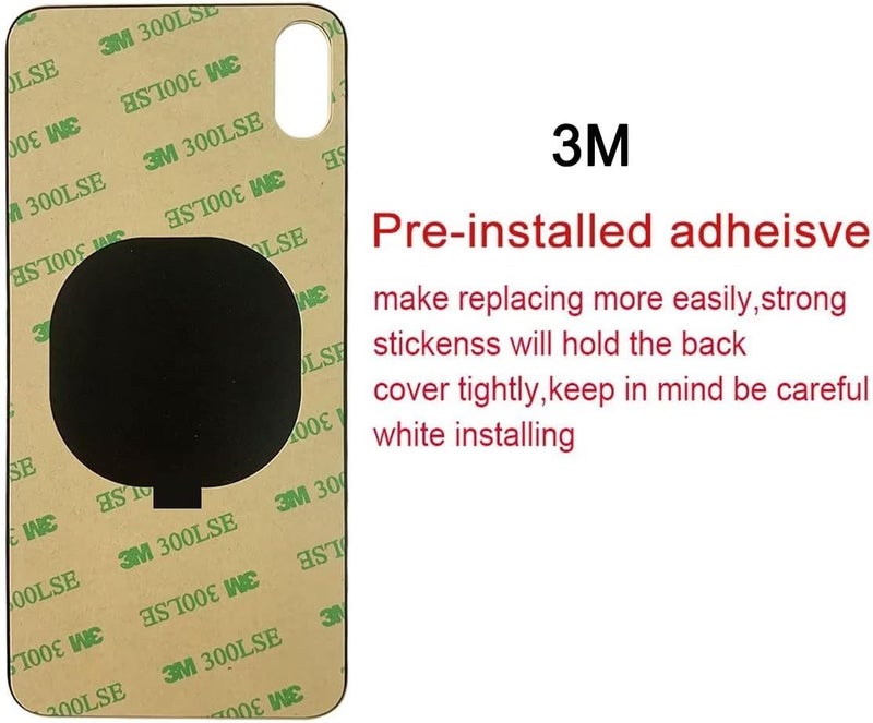 Perzework OEM Rear Back Glass Replacement for iPhone X 5.8 inches with Reparing Toolkit and Pre-Installed Adhesive (Space Gray/Black) - Image 4