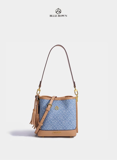 Vintage Large Capacity Shoulder Bucket Bag with Adjustable Shoulder Strap, Crossbody Bags Multiple Pocket Purses for Women,Ladies Bags For Women